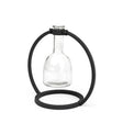 Mercana Monica I Short Black Metal Glass Bottle Vase