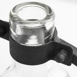 Mercana Monica I Short Black Metal Glass Bottle Vase
