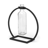 Mercana Monica II Tall Black Metal Glass Bottle Vase