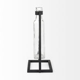 Mercana Monica II Tall Black Metal Glass Bottle Vase