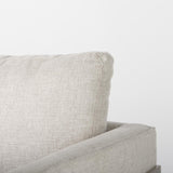 Mercana Rupert Cream Poly-Linen Seat w/ Gold Stainless Steel Frame Accent Chair