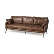 Mercana Cochrane II 82L x 33W x 32.25H Brown Leather Three Seater Sofa