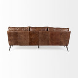 Mercana Cochrane II 82L x 33W x 32.25H Brown Leather Three Seater Sofa