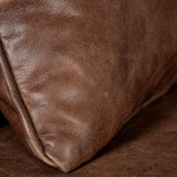 Mercana Cochrane II 82L x 33W x 32.25H Brown Leather Three Seater Sofa