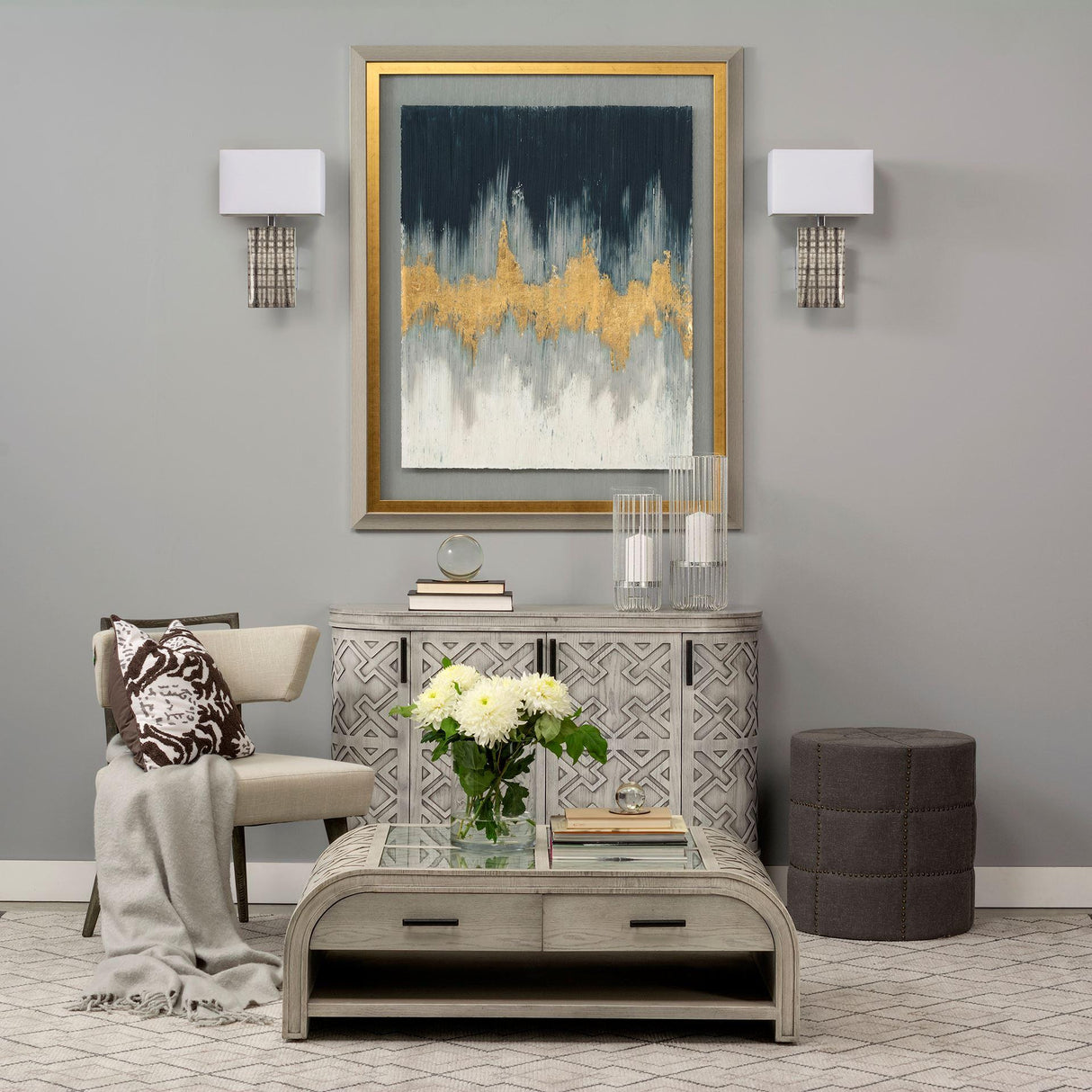 Mercana Arcadia II 11x17 Silver Chrome Base White Rectangular Shade Wall Sconce