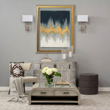 Mercana Arcadia II 11x17 Silver Chrome Base White Rectangular Shade Wall Sconce