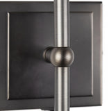 Mercana Bourgeois II 9x16 White Fabric Shade Brown Metal Base Wall Sconce