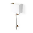 Mercana Cantabria 12x30 White Shade Brass/Acrylic Wall Sconce