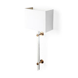 Mercana Cantabria 12x30 White Shade Brass/Acrylic Wall Sconce