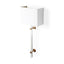 Mercana Cantabria 12x30 White Shade Brass/Acrylic Wall Sconce