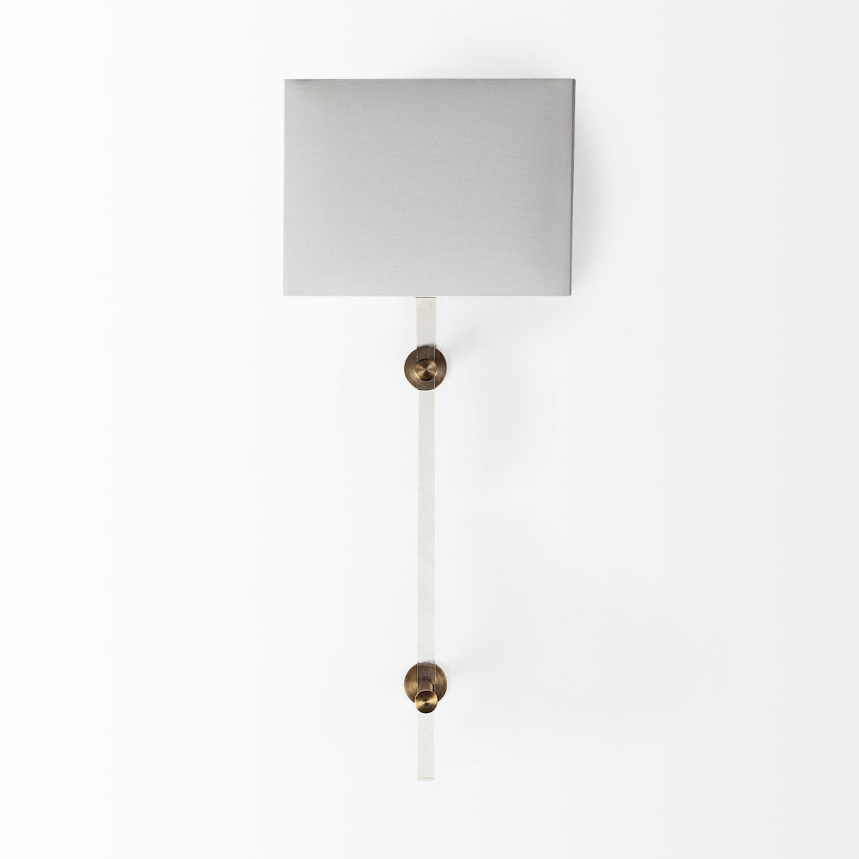 Mercana Cantabria 12x30 White Shade Brass/Acrylic Wall Sconce