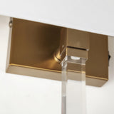Mercana Cantabria 12x30 White Shade Brass/Acrylic Wall Sconce
