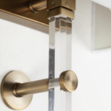 Mercana Cantabria 12x30 White Shade Brass/Acrylic Wall Sconce