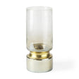 Mercana Adriatic I Small Brushed Gold Metal Glass Vase