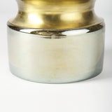Mercana Adriatic I Small Brushed Gold Metal Glass Vase
