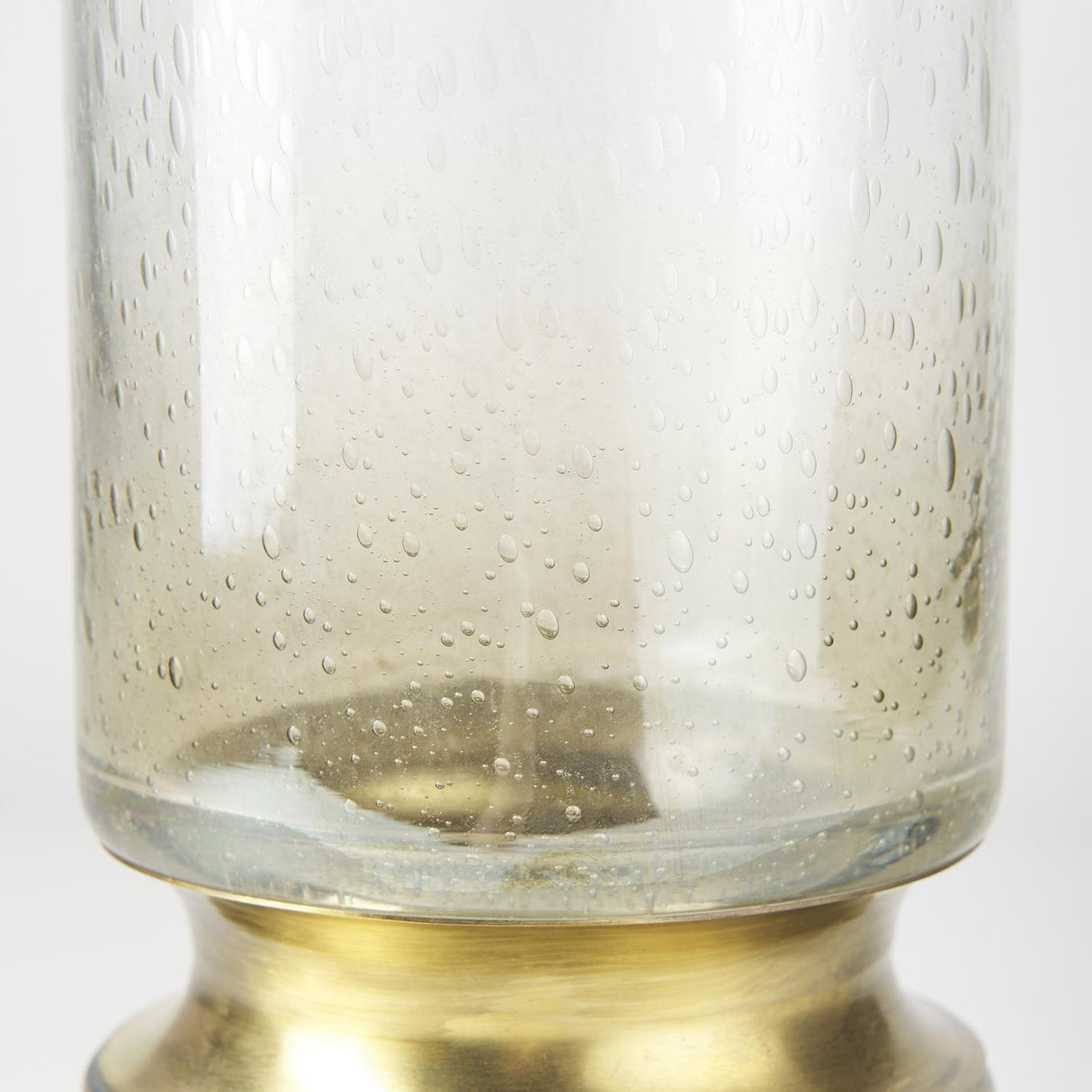 Mercana Adriatic I Small Brushed Gold Metal Glass Vase