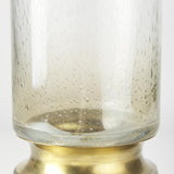 Mercana Adriatic I Small Brushed Gold Metal Glass Vase