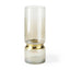 Mercana Adriatic II Large Brushed Gold Metal Glass Vase