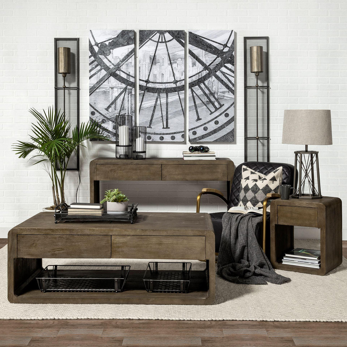 Mercana Newcomb 7x53.5 Gold/Black Metal Meshed Rectangular Wall Sconce