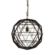 Mercana Dyson I 18x18 Black Metal Triangular Orb Pendant Light