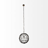 Mercana Dyson I 18x18 Black Metal Triangular Orb Pendant Light