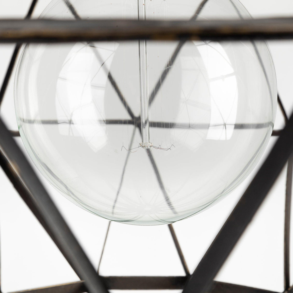 Mercana Dyson I 18x18 Black Metal Triangular Orb Pendant Light