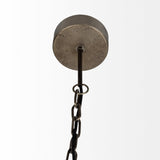 Mercana Dyson II (22.5"D) Black Metal Triangular Orb Four Bulb Chandelier