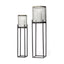 Mercana Steen Set of Two Black Meshed Metal Candle Holder Lanterns