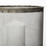 Mercana Steen Set of Two Black Meshed Metal Candle Holder Lanterns