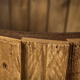 Mercana John Paul (Set of 2) 25L x 25W Brown Wood W/ Glass Accent Tables