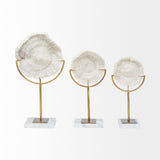 Mercana Sandy III (Large) 8L x 4W White Coastal Sand Dollar Object