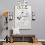 Mercana Lamda 22 x 75 Black Metal and Light Brown Wood Coat Rack