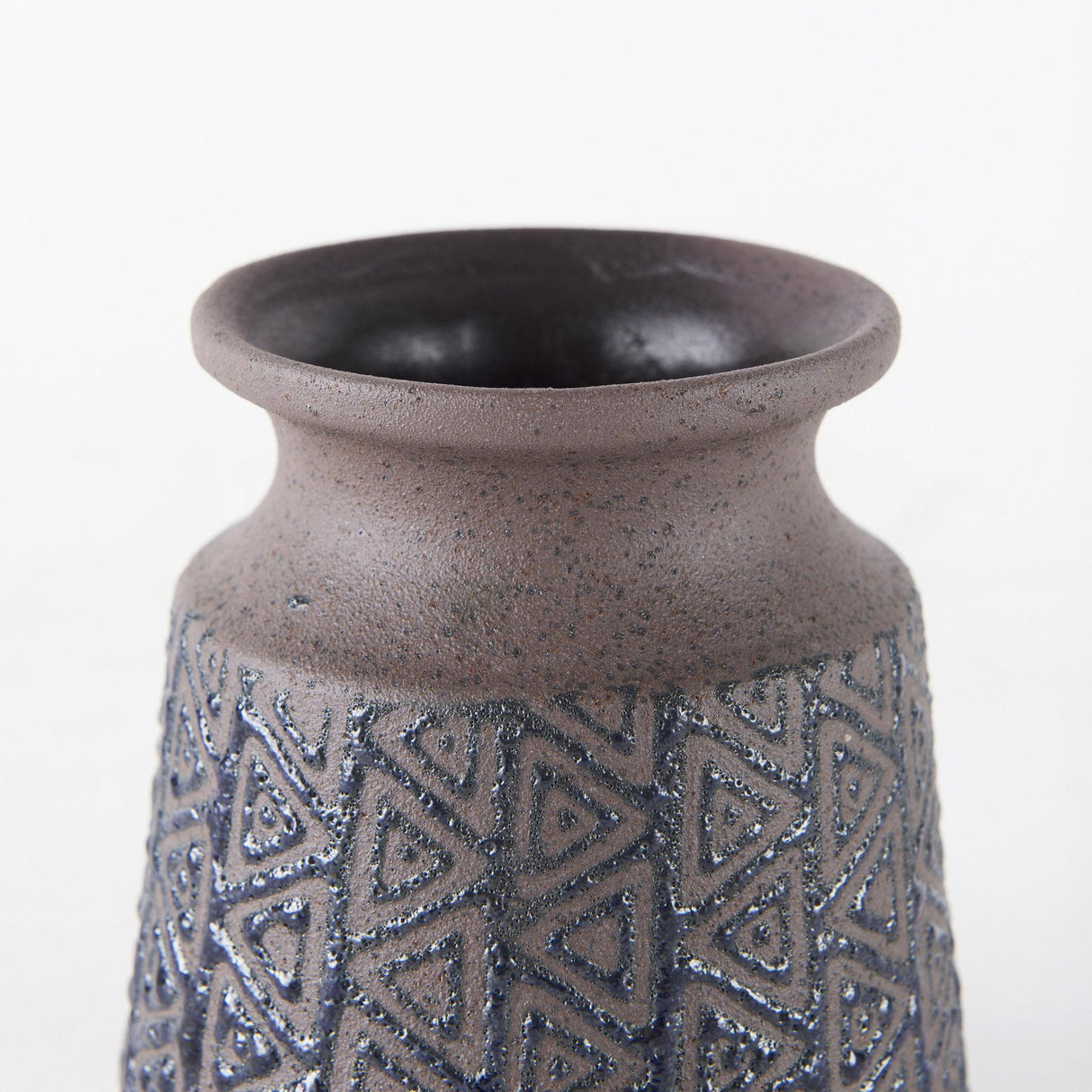 Mercana Sefina I Small Brown/Black Patterned Ceramic Vase