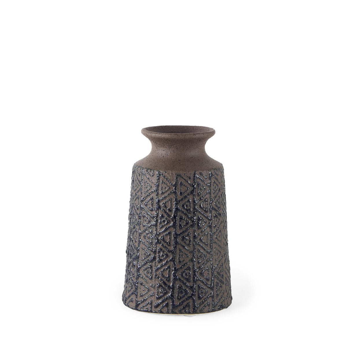 Mercana Sefina II Medium Brown/Black Patterned Ceramic Vase