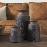 Mercana Sefina II Medium Brown/Black Patterned Ceramic Vase