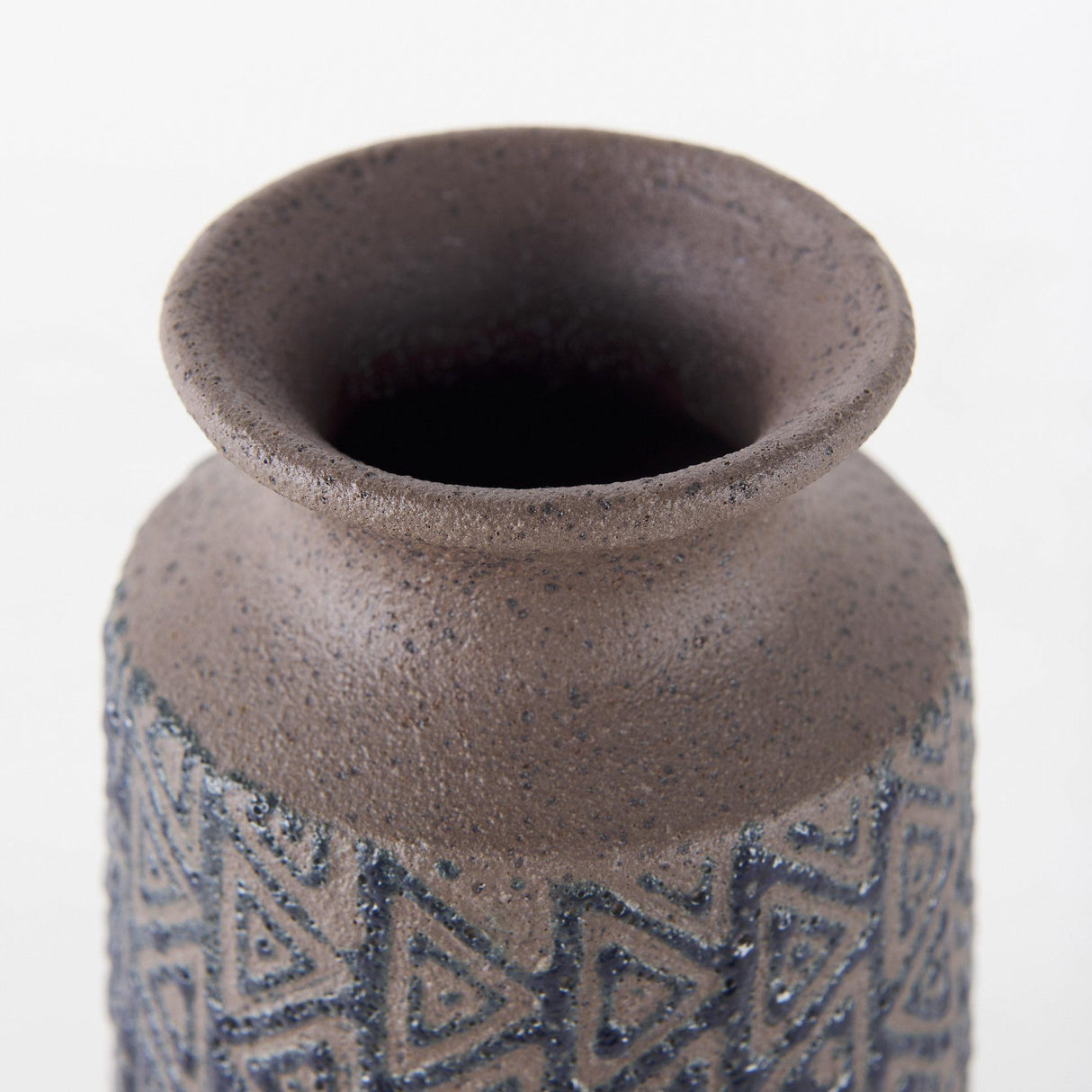Mercana Sefina II Medium Brown/Black Patterned Ceramic Vase