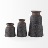 Mercana Sefina III Large Brown/Black Patterned Ceramic Vase