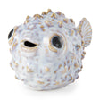 Mercana Spike I (Small) 8L x 4W Off-White Ceramic Puffer Fish