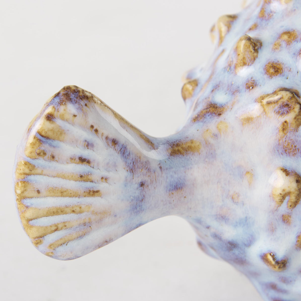 Mercana Spike I (Small) 8L x 4W Off-White Ceramic Puffer Fish