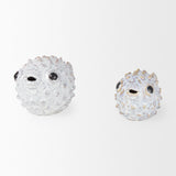Mercana Spike I (Small) 8L x 4W Off-White Ceramic Puffer Fish
