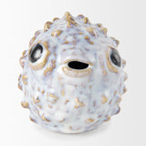 Mercana Spike I (Small) 8L x 4W Off-White Ceramic Puffer Fish