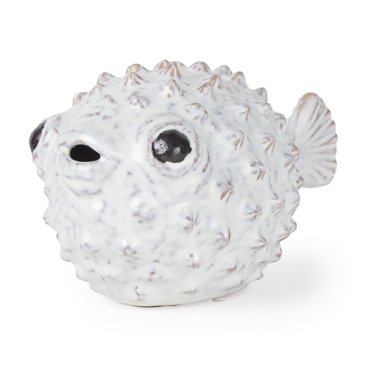 Mercana Spike II (Large) 10L x 6W Off-White Ceramic Puffer Fish