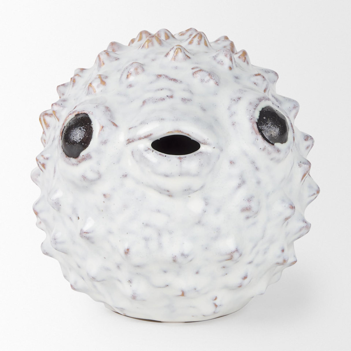 Mercana Spike II (Large) 10L x 6W Off-White Ceramic Puffer Fish