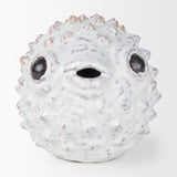 Mercana Spike II (Large) 10L x 6W Off-White Ceramic Puffer Fish