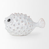 Mercana Spike II (Large) 10L x 6W Off-White Ceramic Puffer Fish