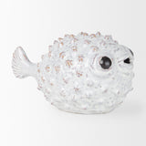 Mercana Spike II (Large) 10L x 6W Off-White Ceramic Puffer Fish