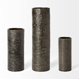 Mercana Kona II Medium Black/Gold Ceramic Vase