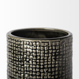 Mercana Kona II Medium Black/Gold Ceramic Vase