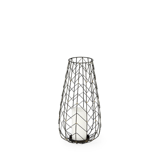 Mercana Petiole I Small Gold Toned Metal Table Candle Holder