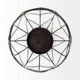 Mercana Petiole I Small Gold Toned Metal Table Candle Holder